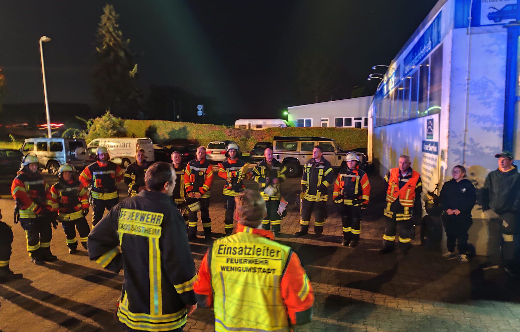 Länderübergreifende Übung 2025 „Brand in Autowerkstatt“